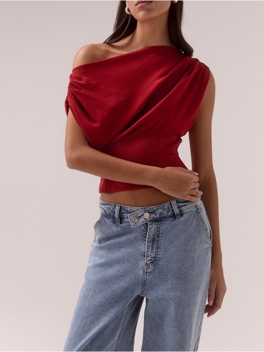 Sovere Studios Red Draped Top